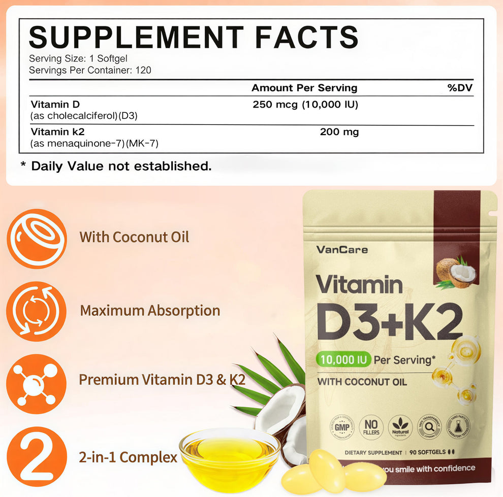 Vitamin D3 K2 Softgels